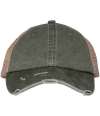 NS027 Native Spirit Washed Trucker Destroy Cap Khaki / Beige colour image